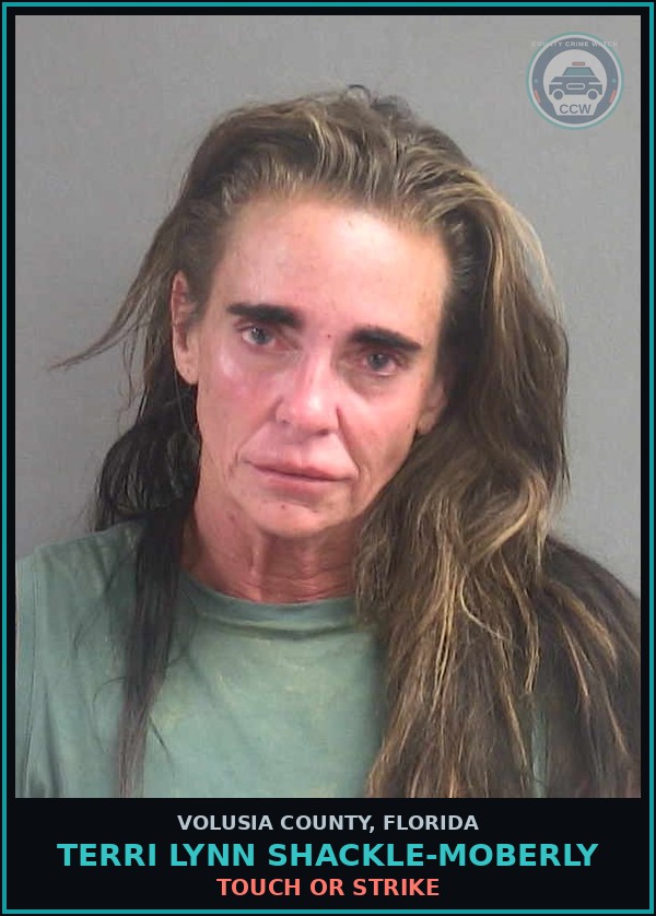 Booking mugshot of TERRI LYNN SHACKLE-MOBERLY in Volusia County