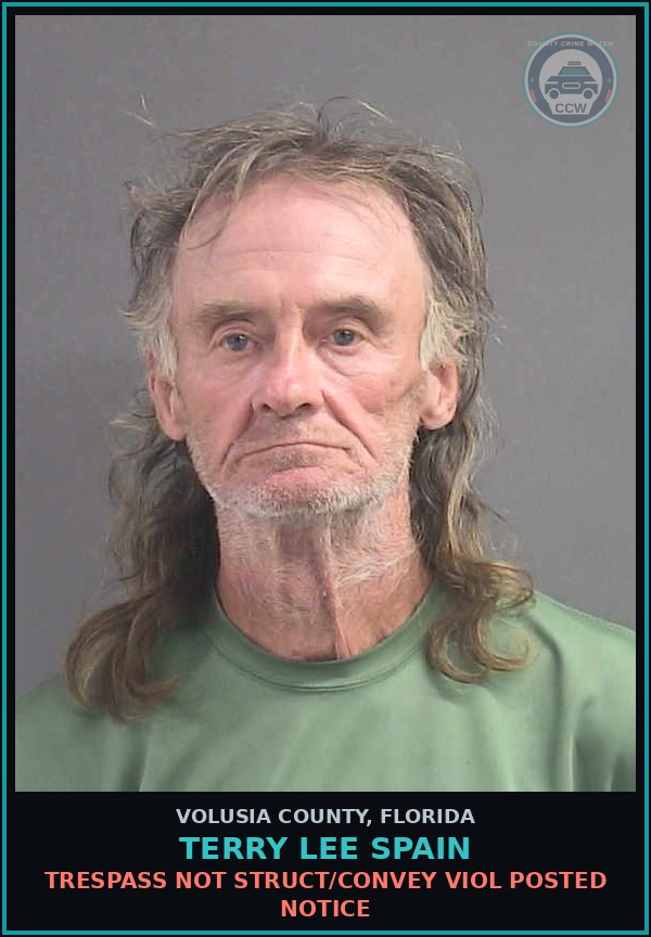 Booking mugshot of TERRY LEE SPAIN in Volusia County