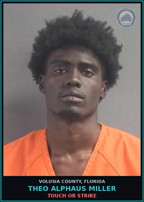 Booking mugshot of THEO ALPHAUS MILLER in Volusia County
