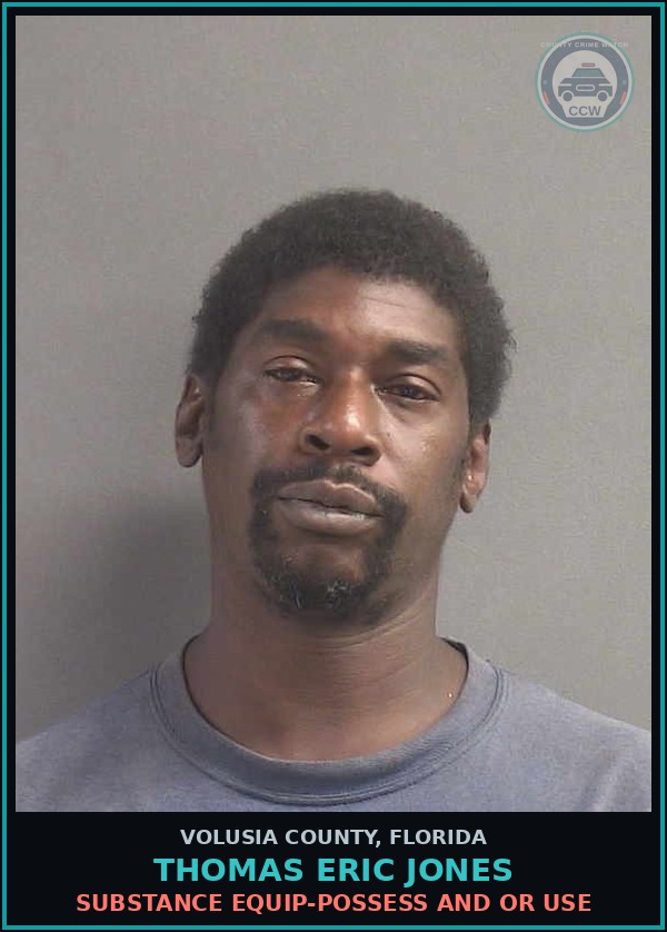 Booking mugshot of THOMAS ERIC JONES in Volusia County