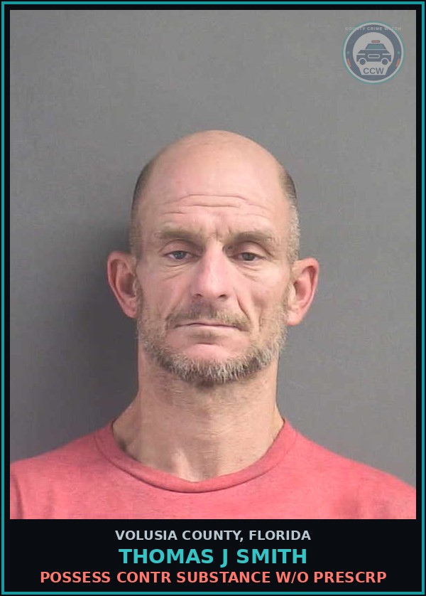 Booking mugshot of THOMAS J SMITH in Volusia County