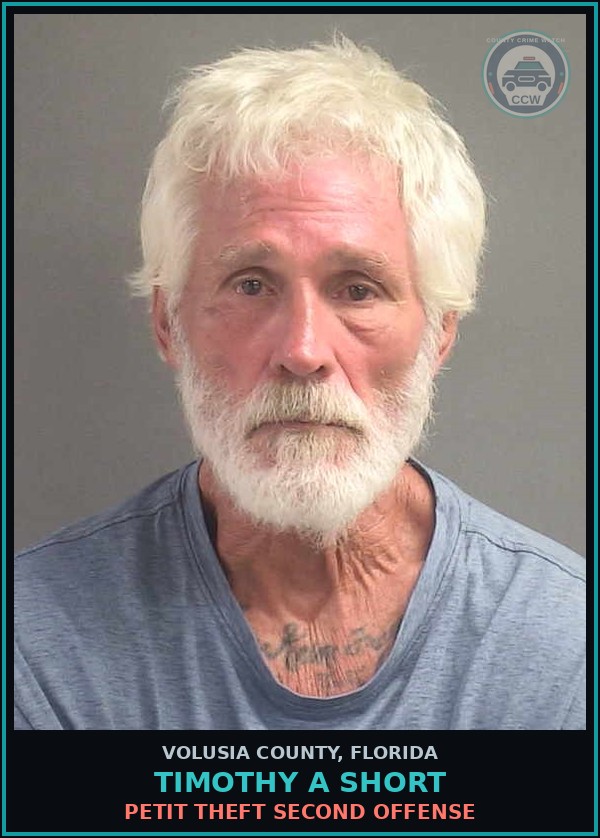 Booking mugshot of TIMOTHY A SHORT in Volusia County