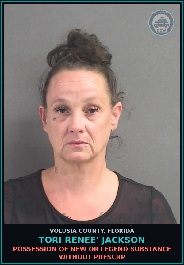 Booking mugshot of TORI RENEE' JACKSON in Volusia County