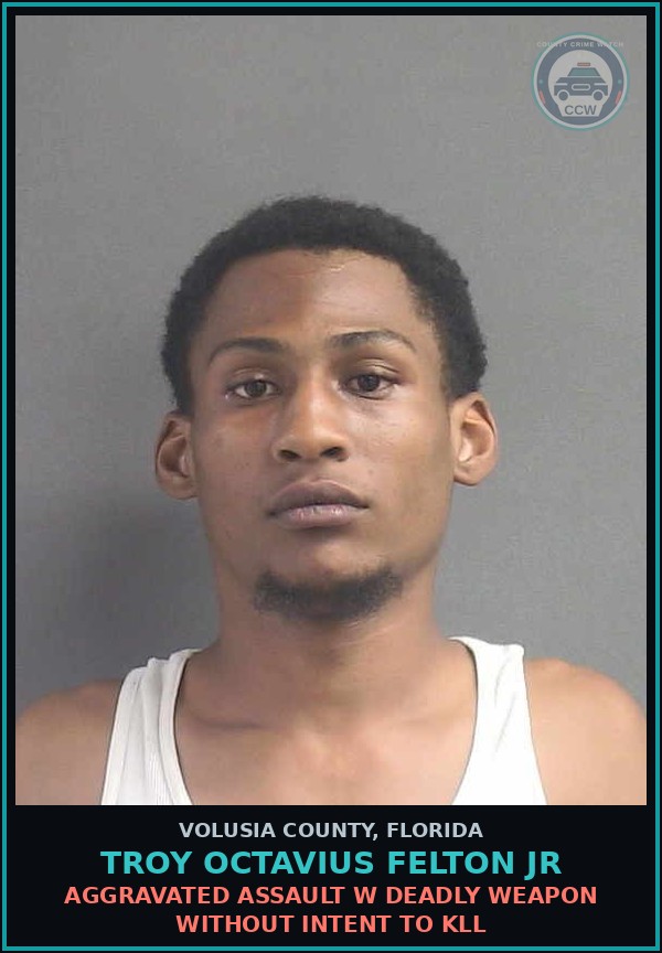 Booking mugshot of TROY OCTAVIUS FELTON JR in Volusia County