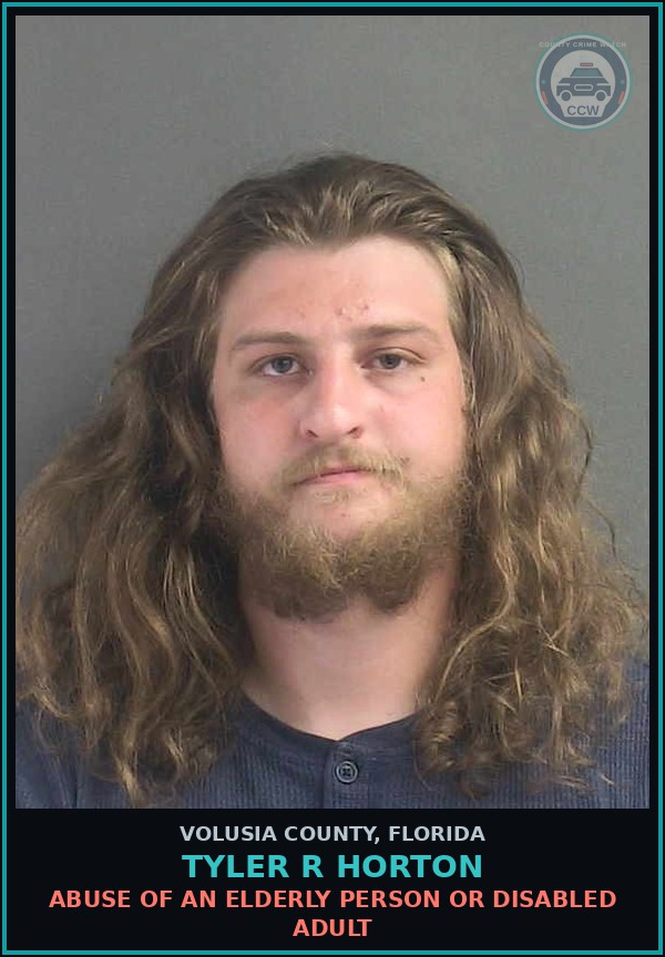 Booking mugshot of TYLER R HORTON in Volusia County