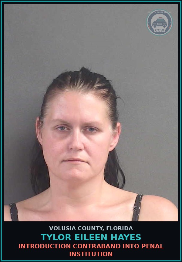 Booking mugshot of TYLOR EILEEN HAYES in Volusia County