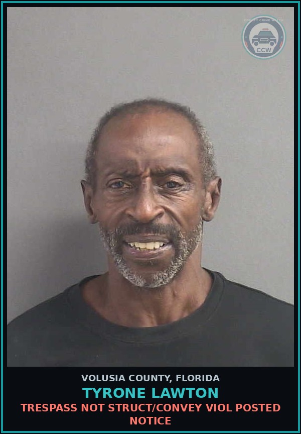 Booking mugshot of TYRONE LAWTON in Volusia County
