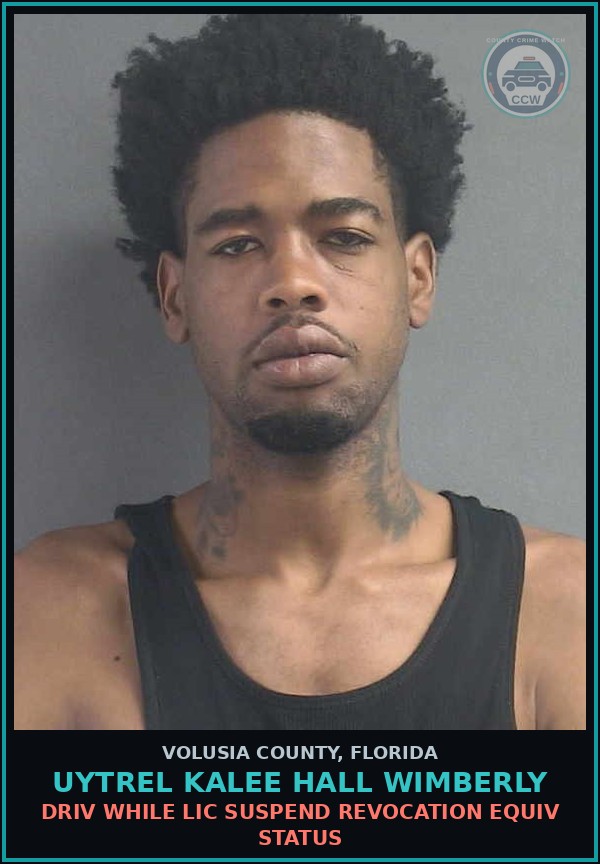Booking mugshot of UYTREL KALEE HALL WIMBERLY in Volusia County
