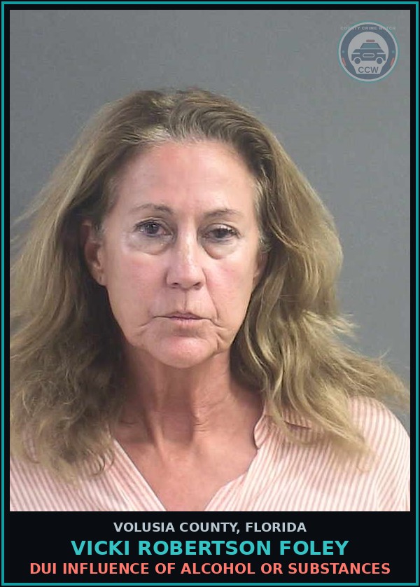 Booking mugshot of VICKI ROBERTSON FOLEY in Volusia County