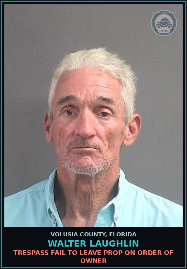 Booking mugshot of WALTER LAUGHLIN in Volusia County