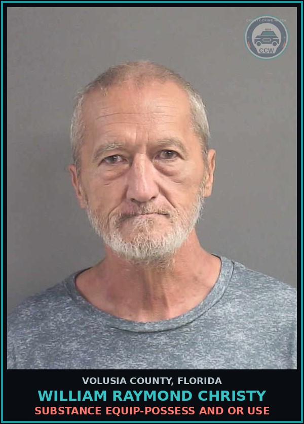 Booking mugshot of WILLIAM RAYMOND CHRISTY in Volusia County