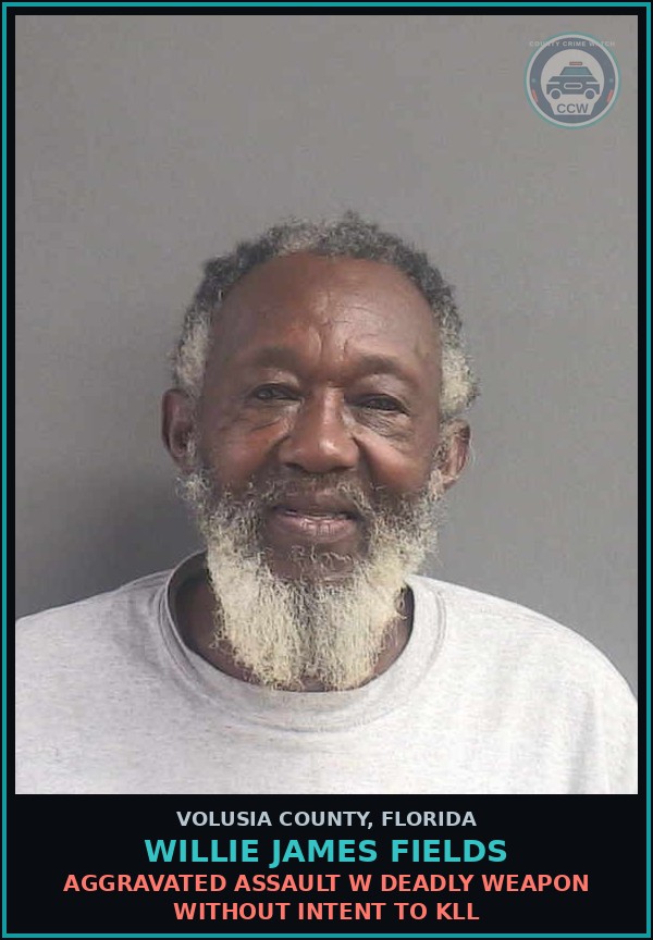 Booking mugshot of WILLIE JAMES FIELDS in Volusia County