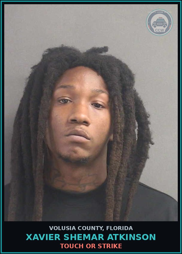 Booking mugshot of XAVIER SHEMAR ATKINSON in Volusia County