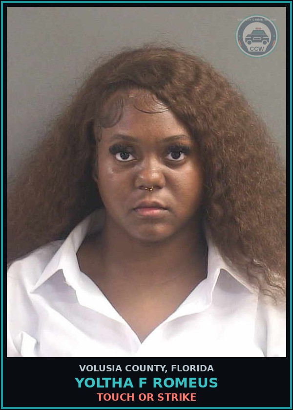 Booking mugshot of YOLTHA F ROMEUS in Volusia County