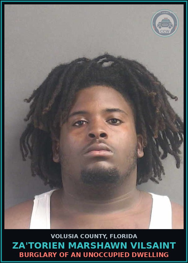 Booking mugshot of ZA'TORIEN MARSHAWN VILSAINT in Volusia County