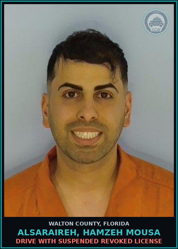 Booking mugshot of ALSARAIREH, HAMZEH MOUSA in Walton County