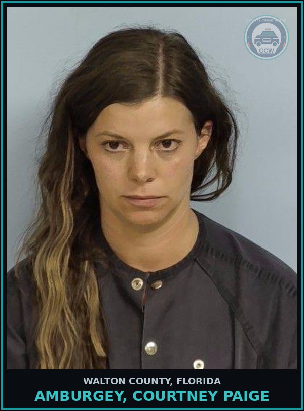 Booking mugshot of AMBURGEY, COURTNEY PAIGE in Walton County