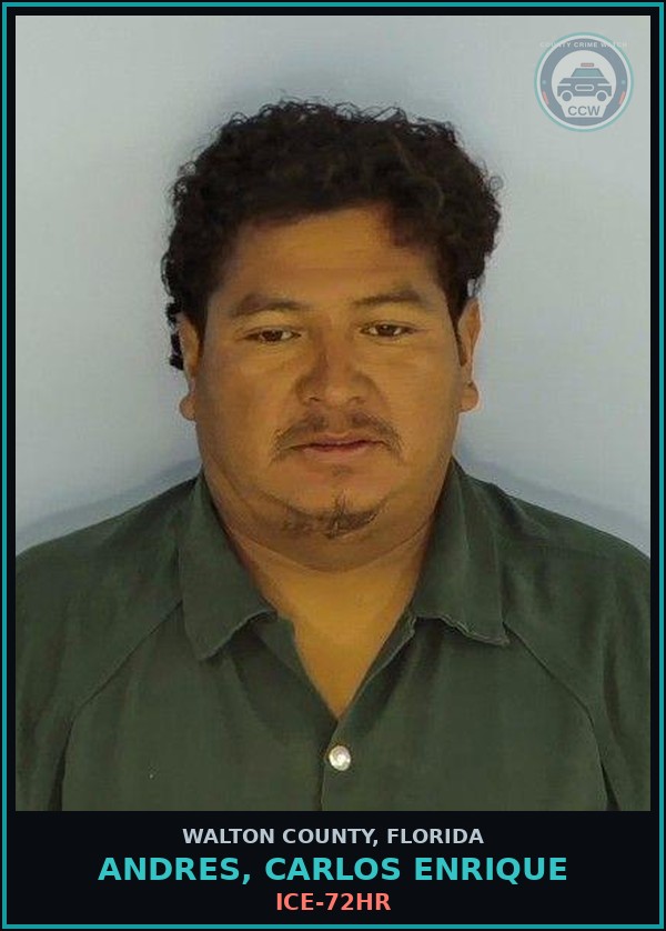 Booking mugshot of ANDRES, CARLOS ENRIQUE in Walton County