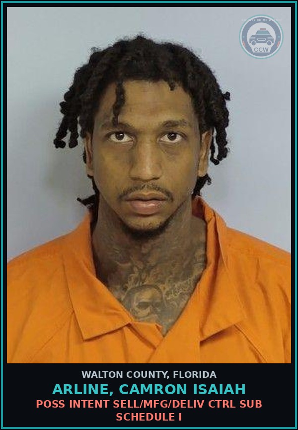 Booking mugshot of ARLINE, CAMRON ISAIAH in Walton County