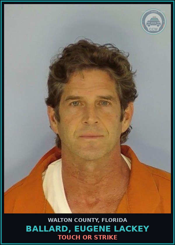 Booking mugshot of BALLARD, EUGENE LACKEY in Walton County