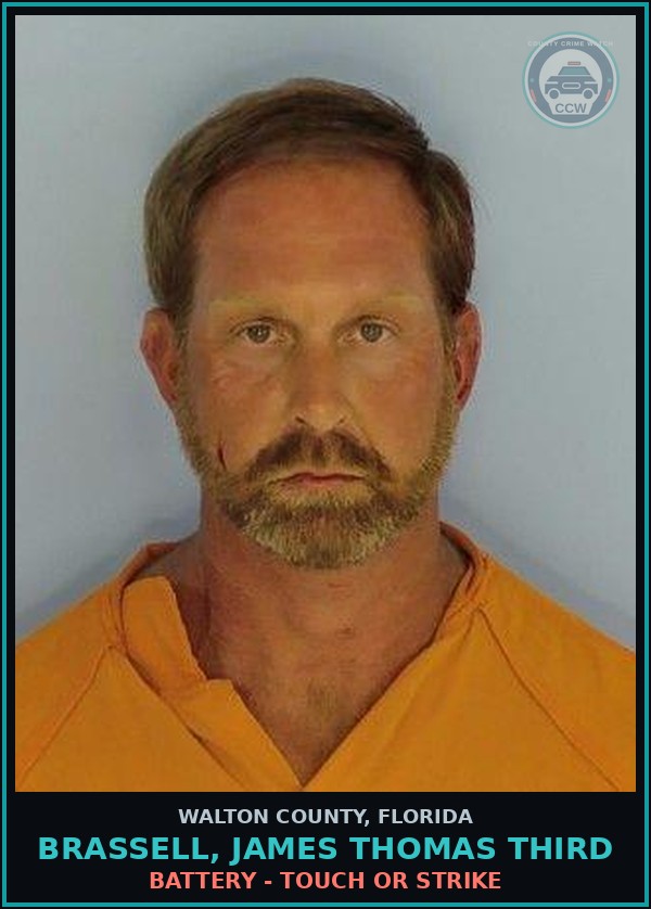 Booking mugshot of BRASSELL, JAMES THOMAS Third in Walton County