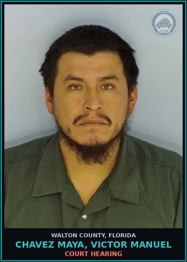 Booking mugshot of CHAVEZ MAYA, VICTOR MANUEL in Walton County