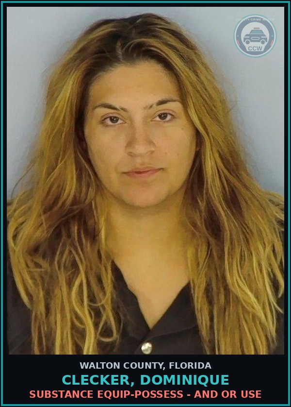 Booking mugshot of Clecker, Dominique in Walton County