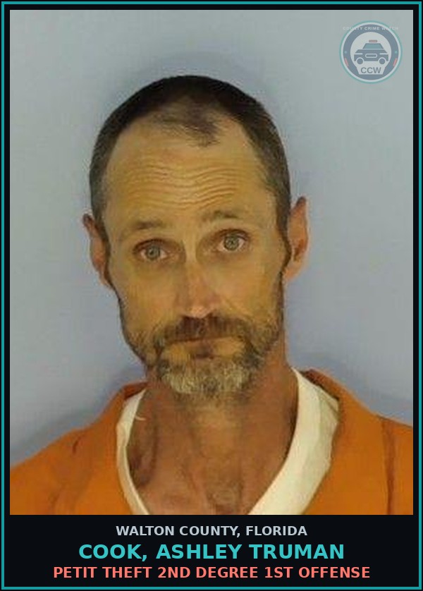 Booking mugshot of COOK, ASHLEY TRUMAN in Walton County