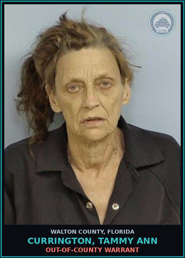 Booking mugshot of CURRINGTON, TAMMY ANN in Walton County