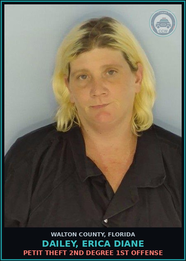 Booking mugshot of DAILEY, ERICA DIANE in Walton County