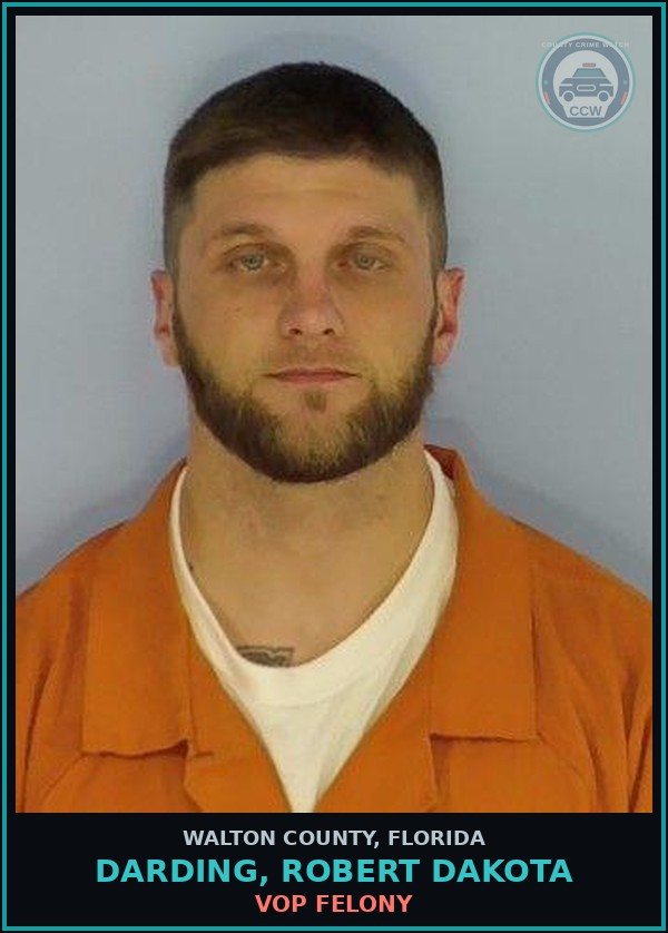 Booking mugshot of DARDING, ROBERT DAKOTA in Walton County