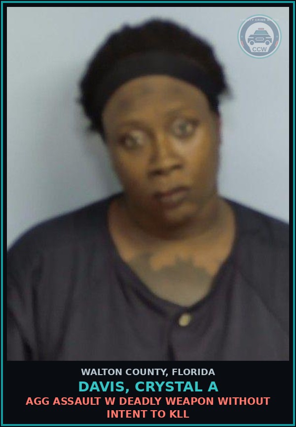 Booking mugshot of DAVIS, CRYSTAL A in Walton County