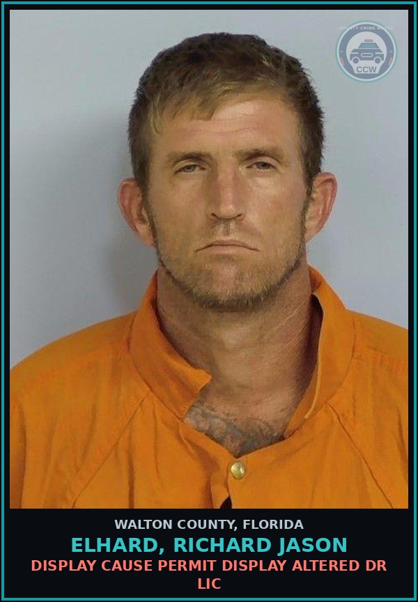 Booking mugshot of ELHARD, RICHARD JASON in Walton County