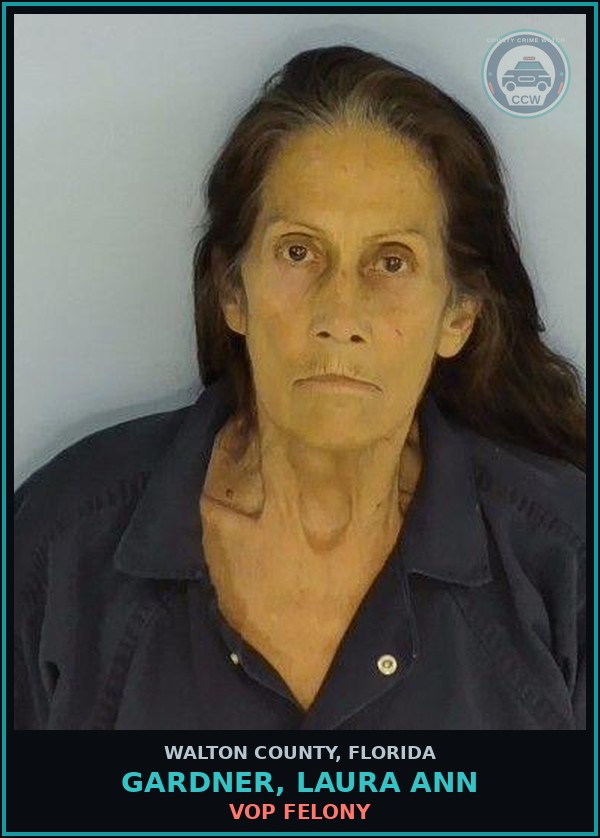 Booking mugshot of GARDNER, LAURA ANN in Walton County