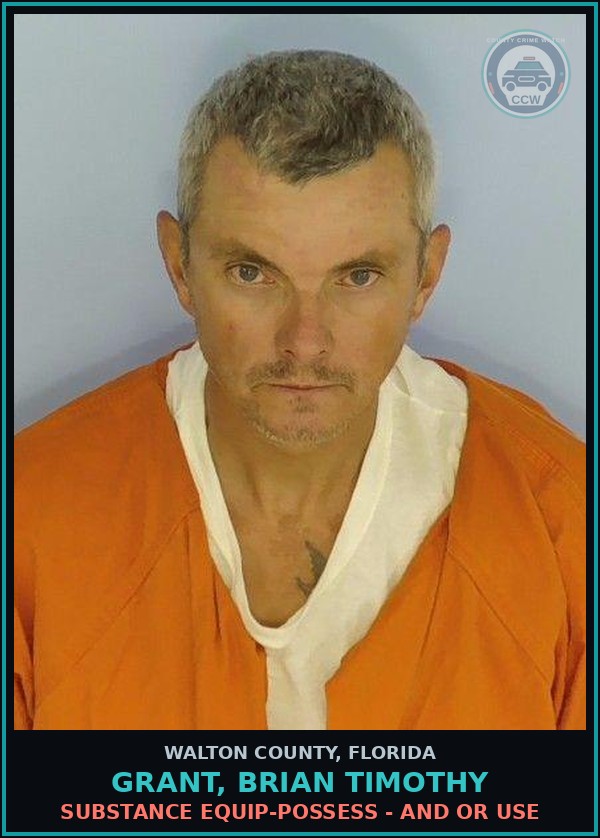 Booking mugshot of GRANT, BRIAN TIMOTHY in Walton County