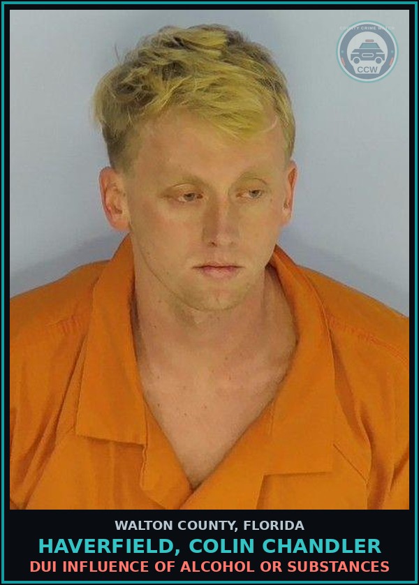 Booking mugshot of HAVERFIELD, COLIN CHANDLER in Walton County