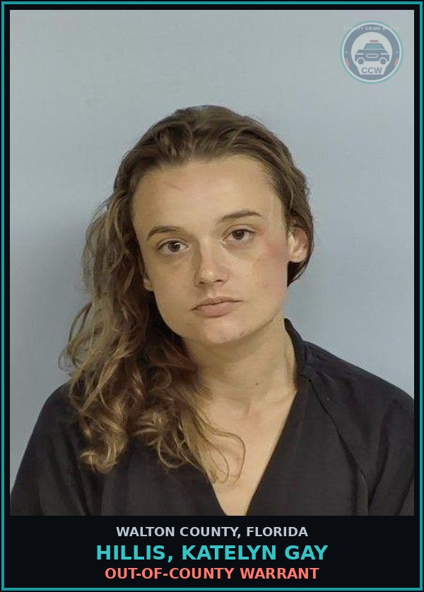Booking mugshot of HILLIS, KATELYN GAY in Walton County