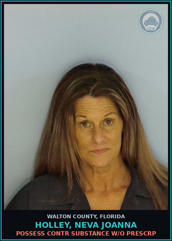 Booking mugshot of HOLLEY, NEVA JOANNA in Walton County