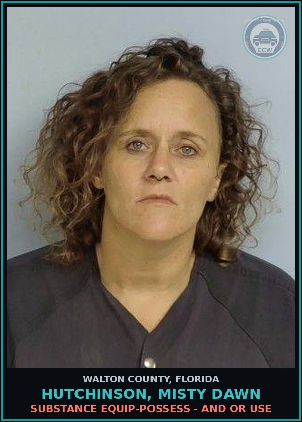 Booking mugshot of HUTCHINSON, MISTY DAWN in Walton County