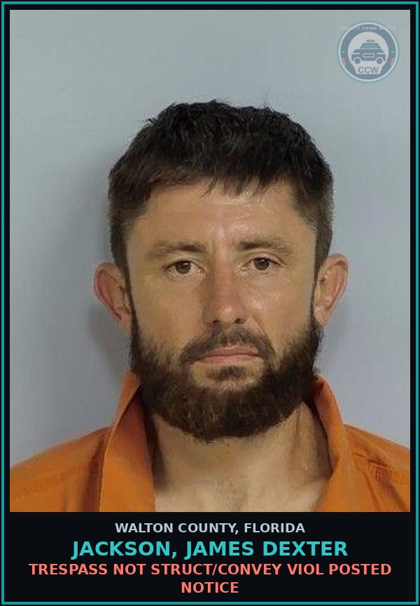 Booking mugshot of JACKSON, JAMES DEXTER in Walton County