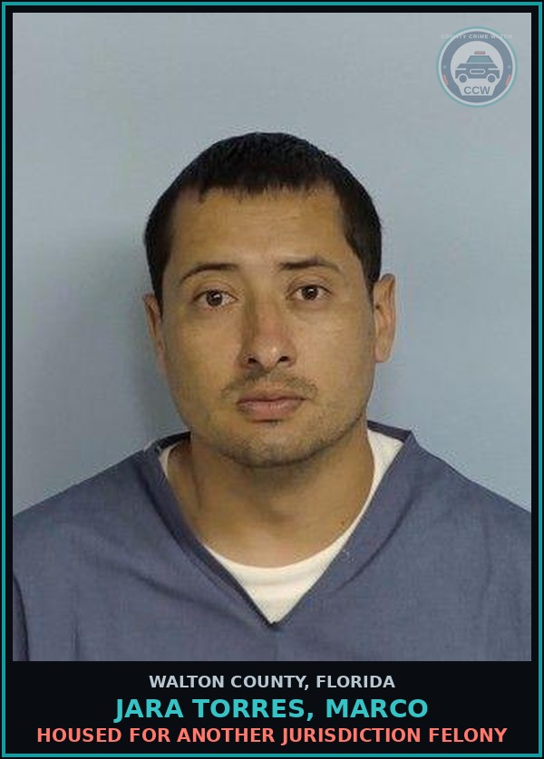 Booking mugshot of JARA TORRES, MARCO in Walton County