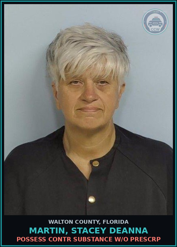 Booking mugshot of MARTIN, STACEY DEANNA in Walton County