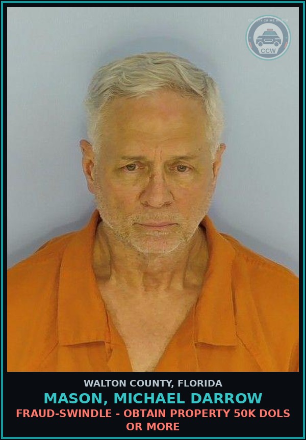 Booking mugshot of MASON, MICHAEL DARROW in Walton County