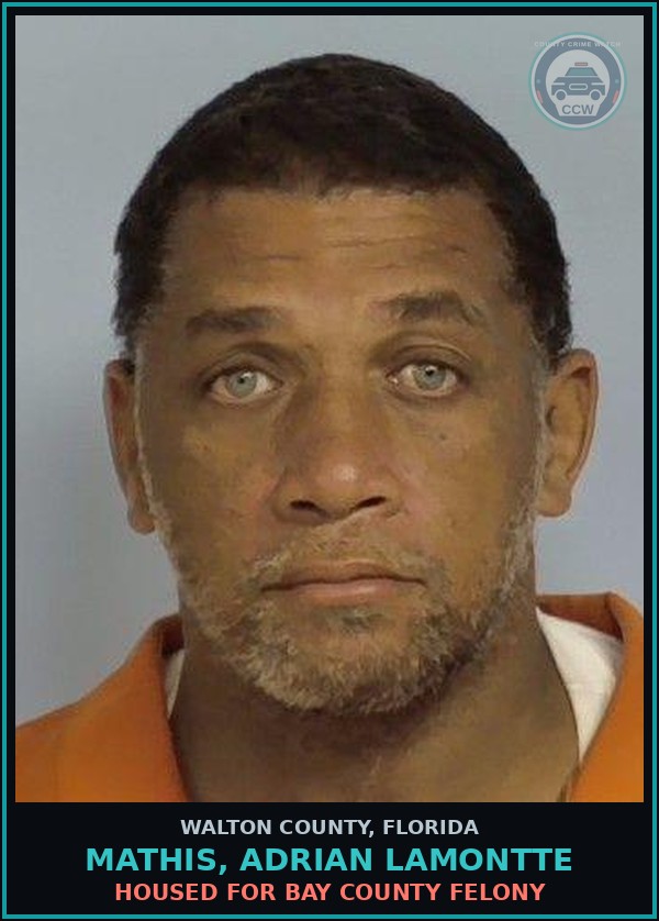 Booking mugshot of MATHIS, ADRIAN LAMONTTE in Walton County