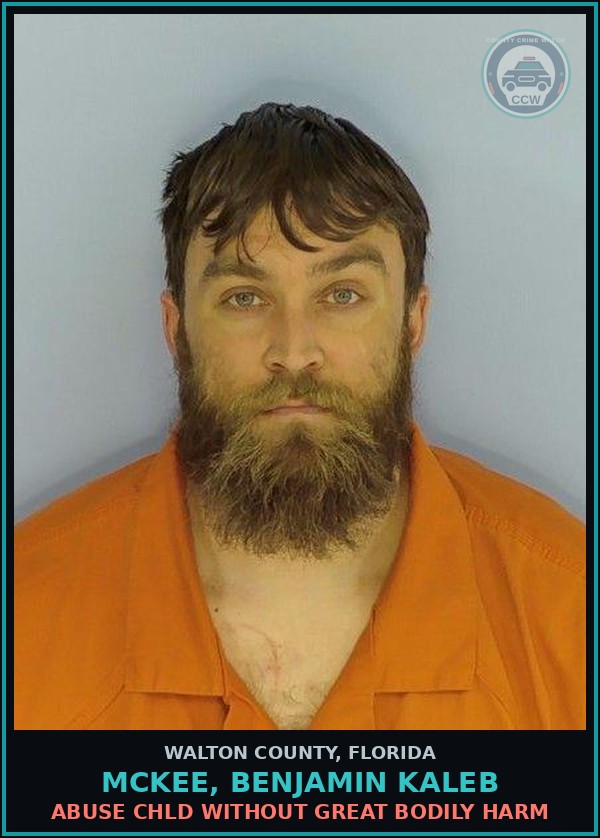 Booking mugshot of MCKEE, BENJAMIN KALEB in Walton County