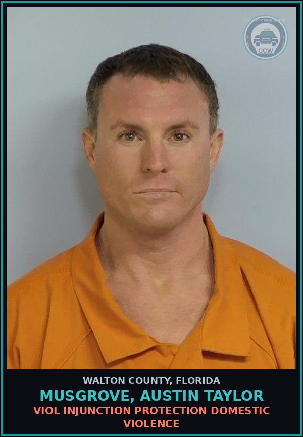 Booking mugshot of MUSGROVE, AUSTIN TAYLOR in Walton County