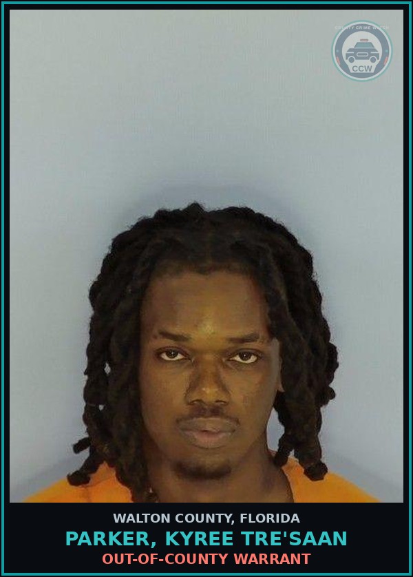 Booking mugshot of PARKER, KYREE TRE'SAAN in Walton County