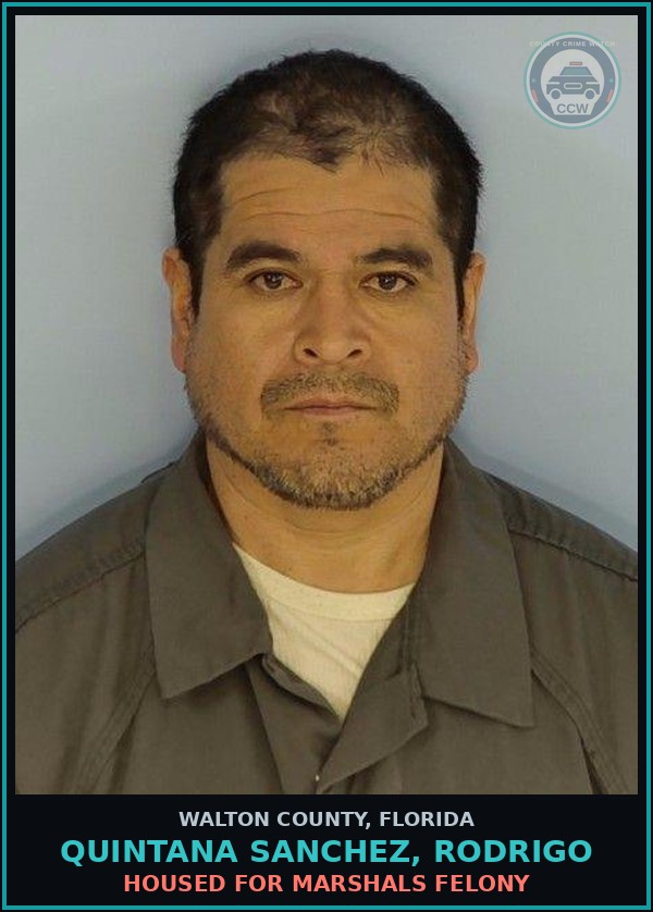 Booking mugshot of QUINTANA SANCHEZ, RODRIGO in Walton County