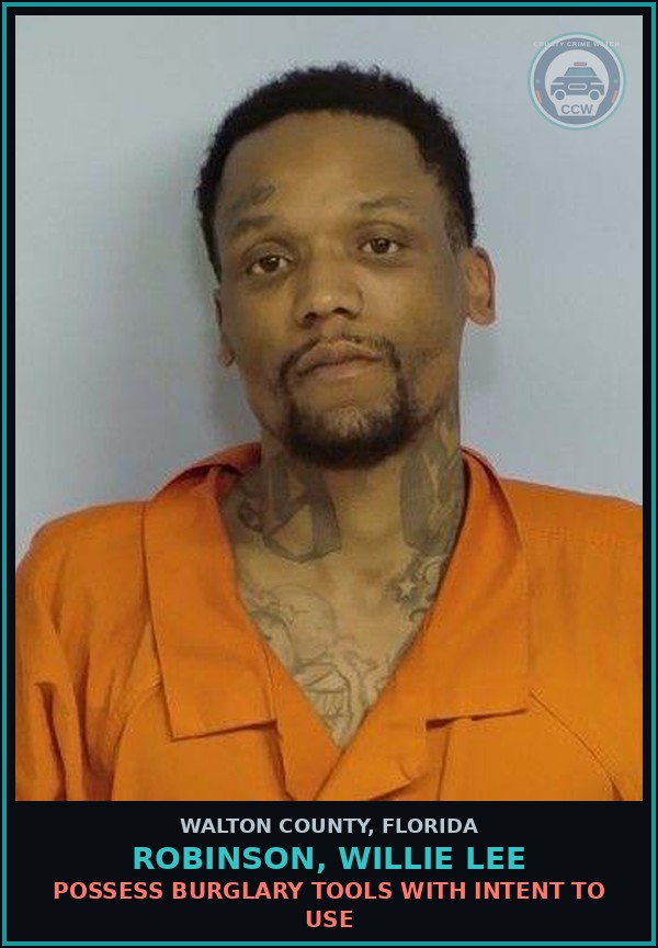 Booking mugshot of ROBINSON, WILLIE LEE in Walton County