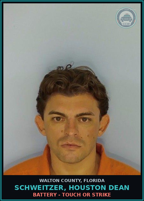 Booking mugshot of SCHWEITZER, HOUSTON DEAN in Walton County